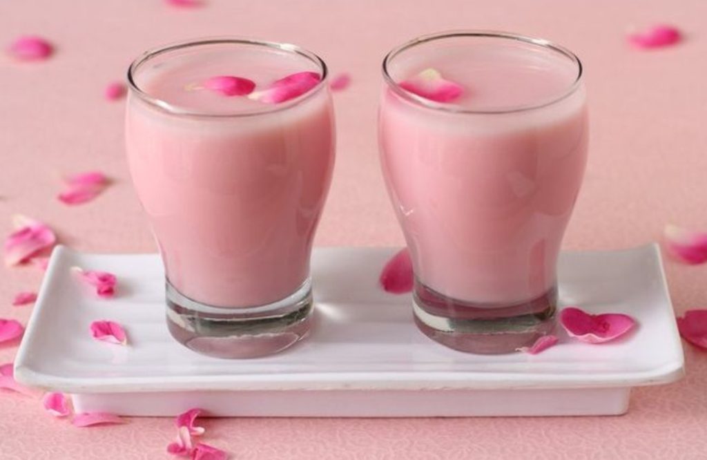 Rose Milk at home Recipe